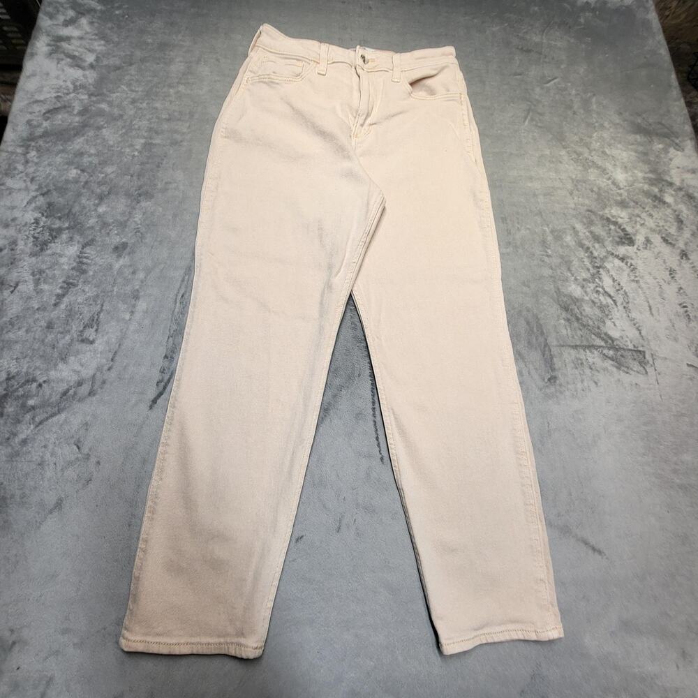 Hollister Jeans Womens 9R Beige Curvy High-Rise Mom Relaxed Stretch Pockets
